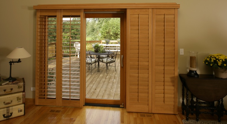 San Jose wood shutter sliding door